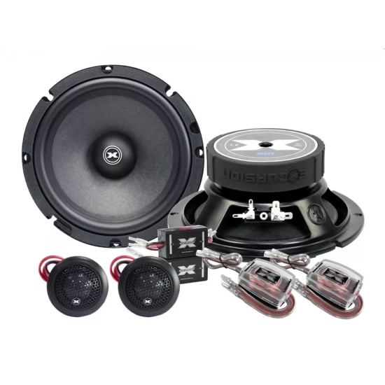 Excursion RX-6C ECO 2-drożny zestaw głośnikowy SQ: 2 tweetery 25mm, 2 woofery 165mm, 4 zwrotnice pasywne (2xLP, 2xHP) - 2ohm, 120/300W, 92dB, 50-21000